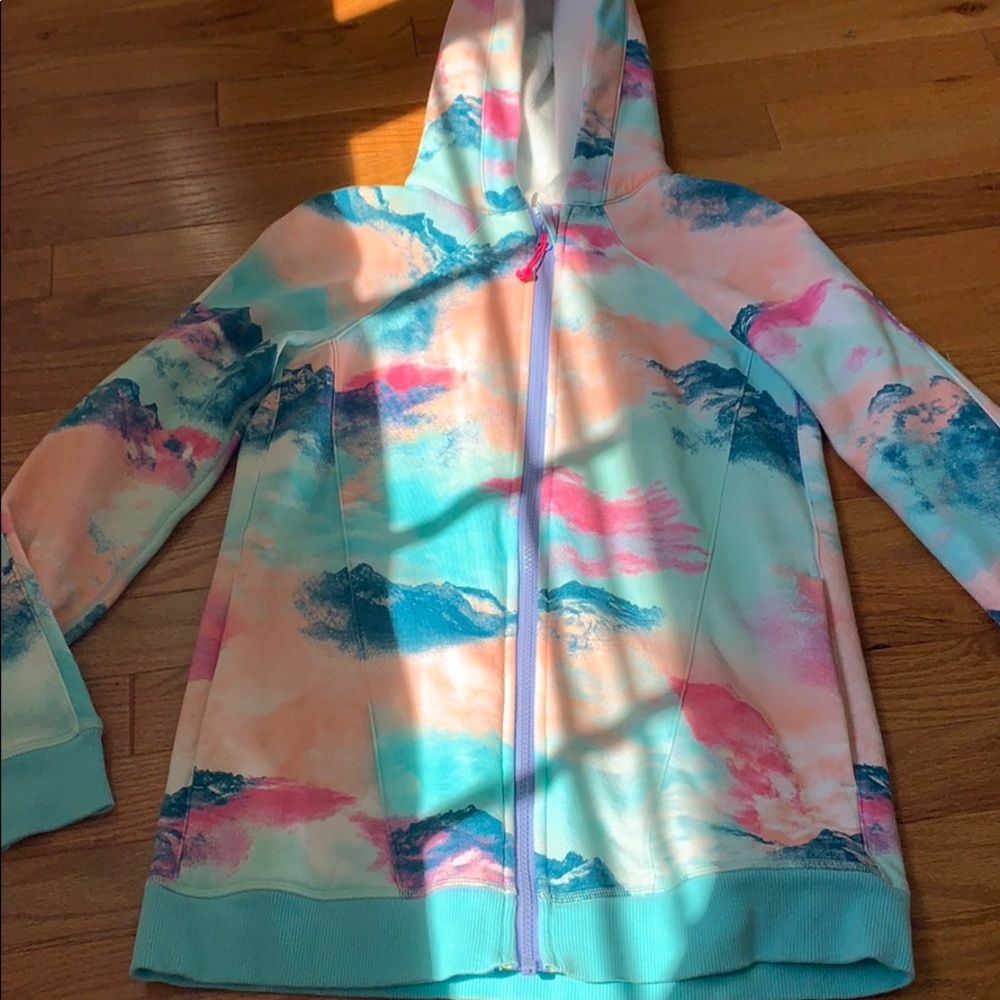 Ivivva multicolor zip up jacket- never worn